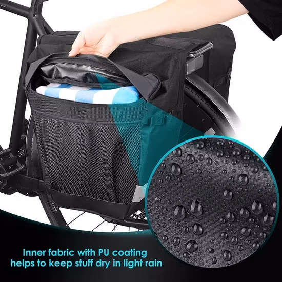 Stylish Bicycle Luggage Motorcycle Soft Customized Waterproof Side Pannier Bag