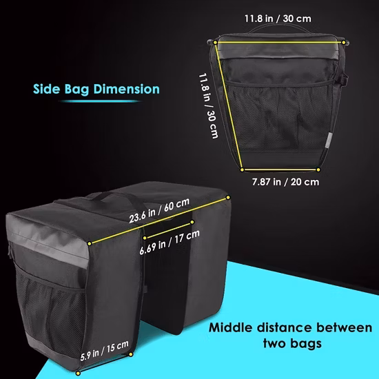 Stylish Bicycle Luggage Motorcycle Soft Customized Waterproof Side Pannier Bag